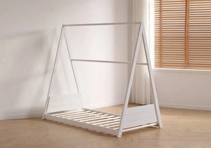 Lit cabane enfant moderne bois et mdf blanc | Brio