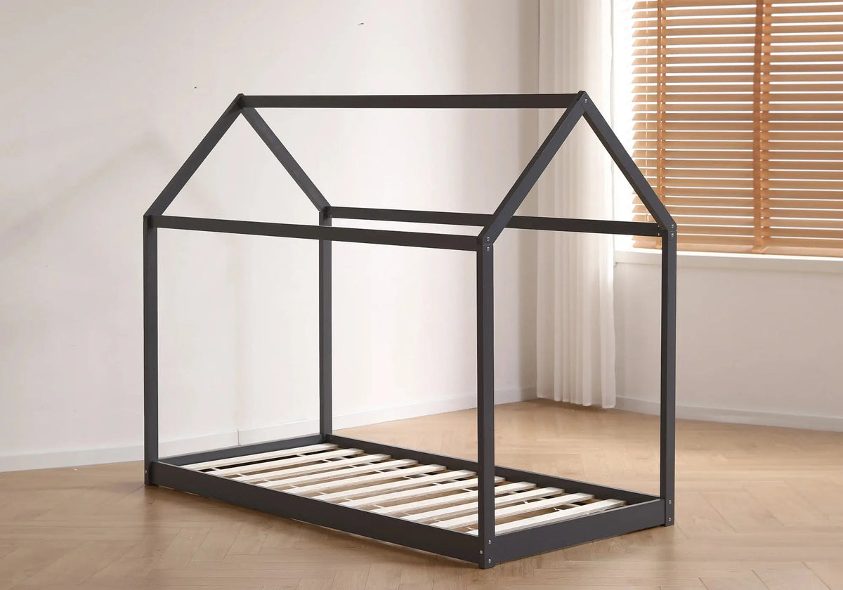 Lit cabane enfant bois gris | Kaelo