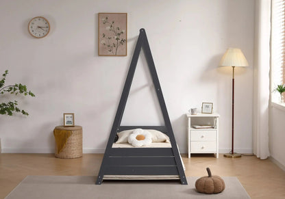 Lit cabane enfant bois gris pour chambre moderne | Brio