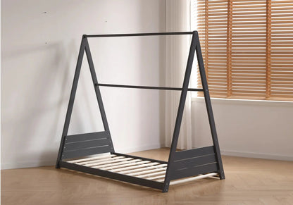 Lit cabane enfant bois gris pour chambre moderne | Brio
