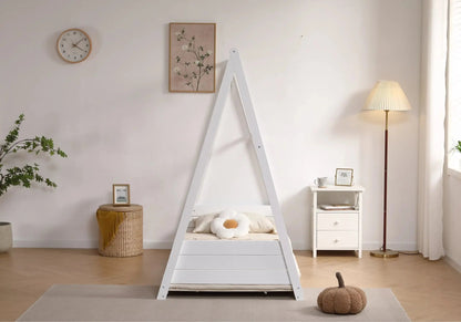 Lit cabane enfant bois gris pour chambre moderne | Brio