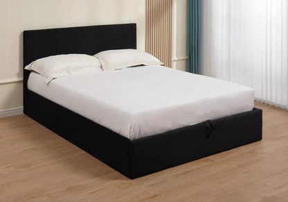 Lit coffre 140 cm en noir style moderne | Vexta