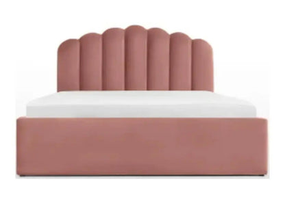Lit coffre 2 places en rose capitonné | Vexo