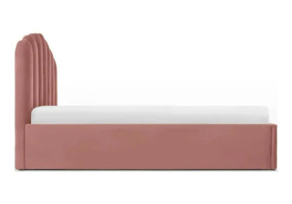 Lit coffre 2 places en rose capitonné | Vexo