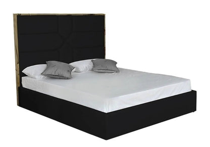 Lit design laiton noir avec espace de rangement | Taro