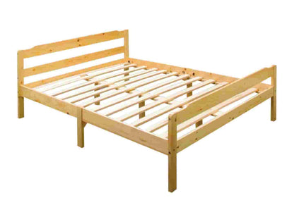 Cadre de lit double 140x190 cm en pin naturel | Pico