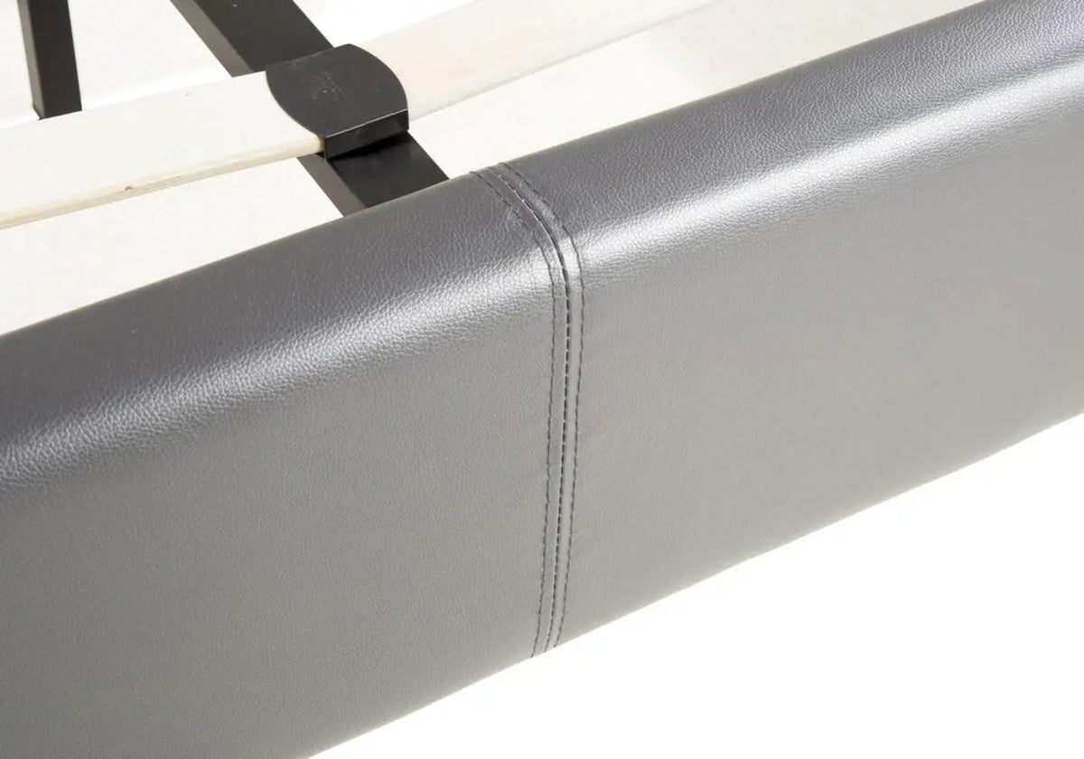 Lit double moderne et confortable simili gris | Lido