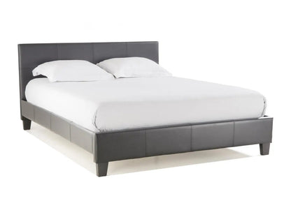Lit double moderne et confortable simili gris | Lido