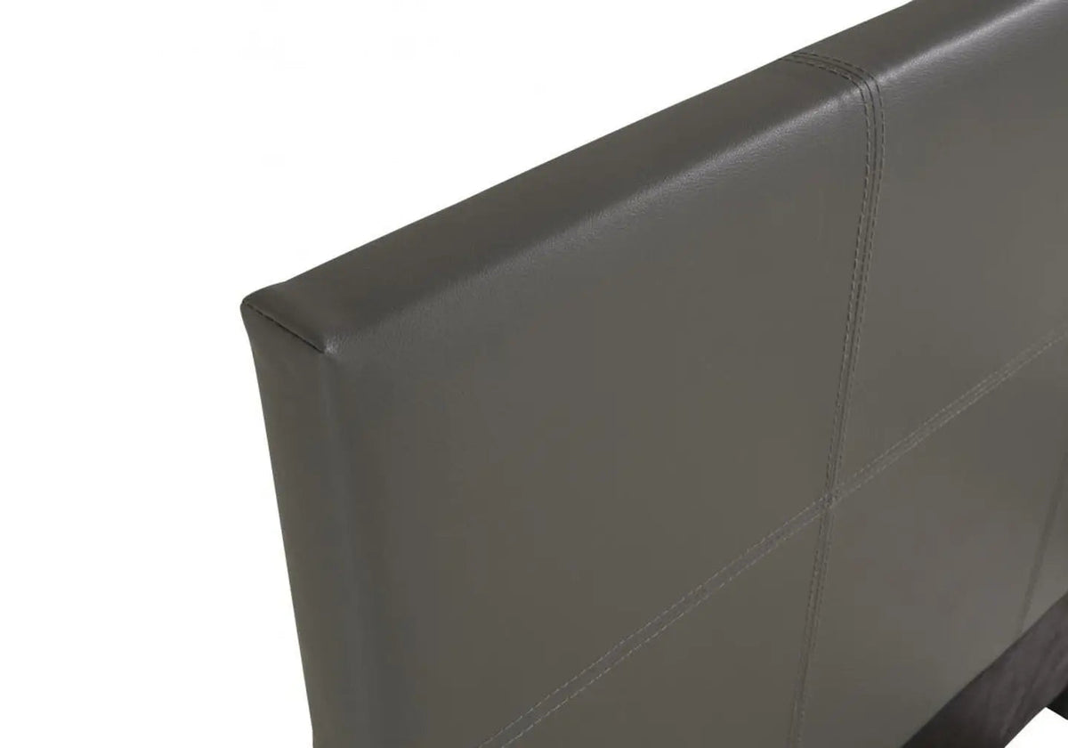 Lit double moderne et confortable simili gris | Lido