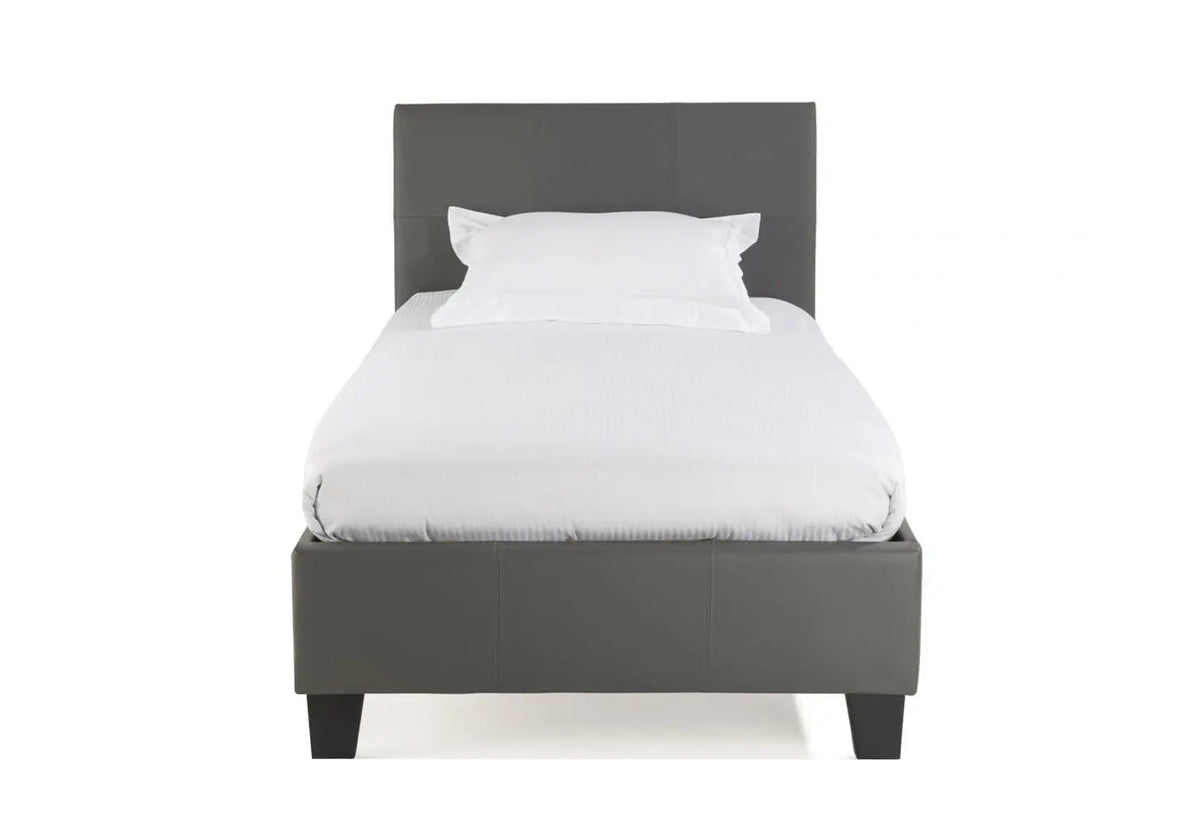 Lit double moderne et confortable simili gris | Lido