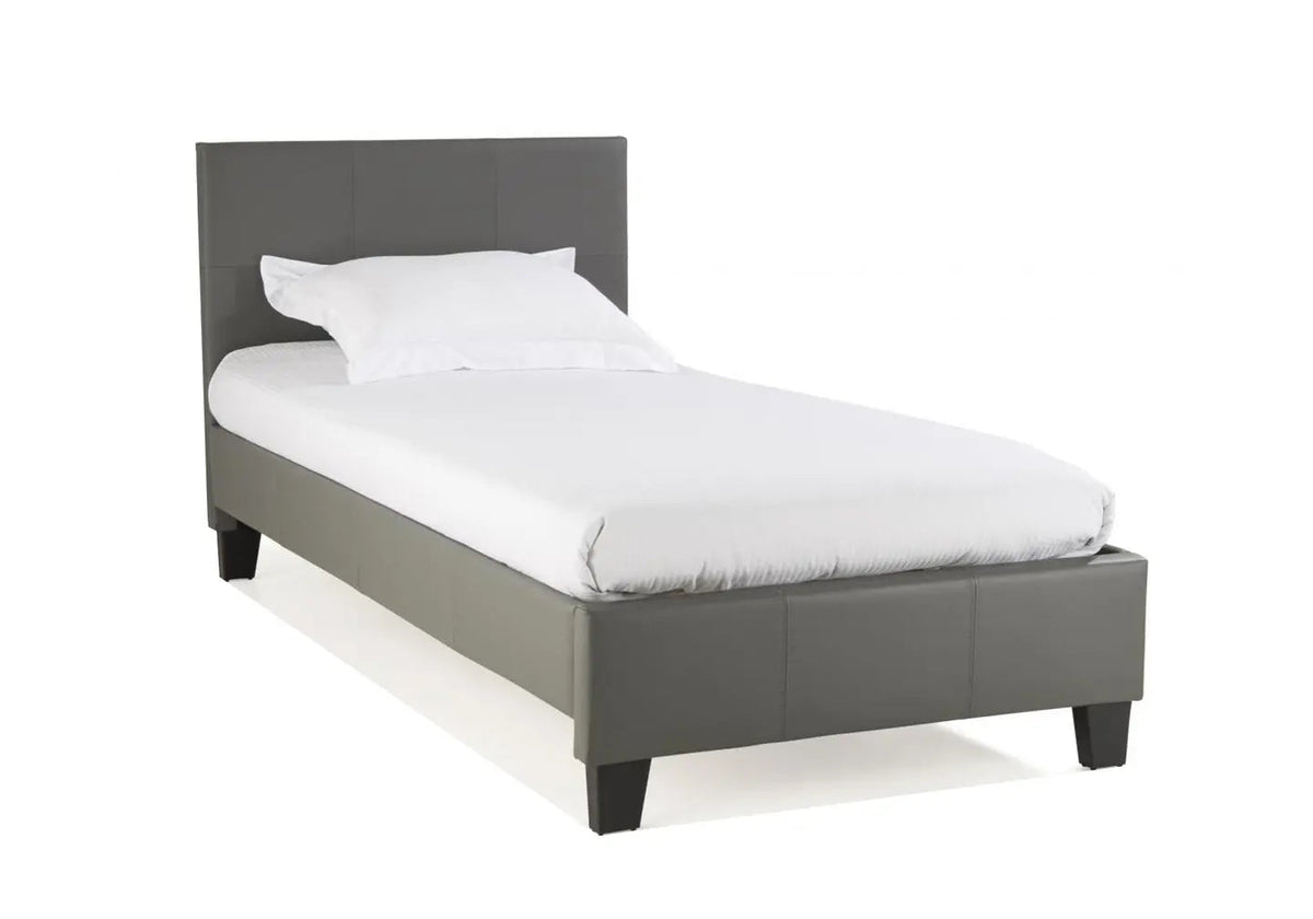 Lit double moderne et confortable simili gris | Lido