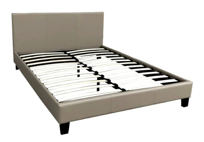 Lit double moderne et confortable simili taupe | Lido