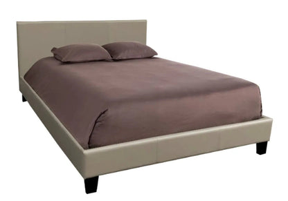 Lit double moderne et confortable simili taupe | Lido