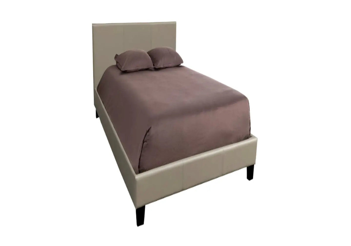 Lit double moderne et confortable simili taupe | Lido