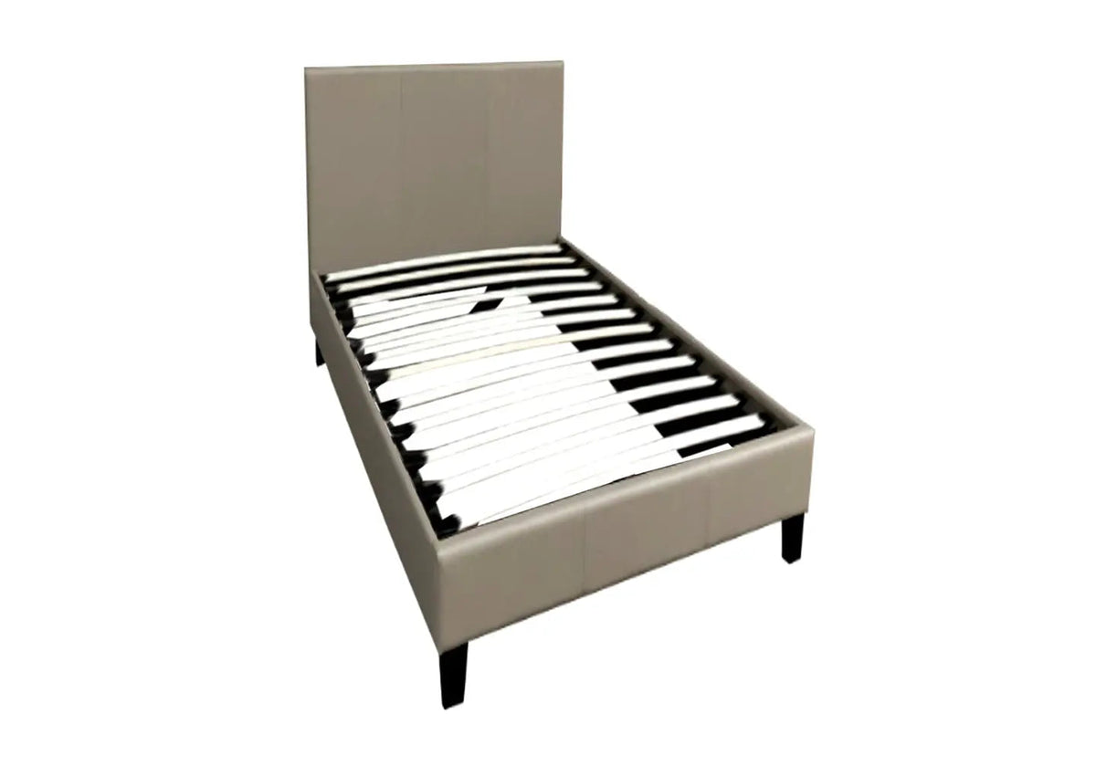 Lit double moderne et confortable simili taupe | Lido