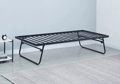 Lit simple en métal noir 90 cm pour chambre | Zelya