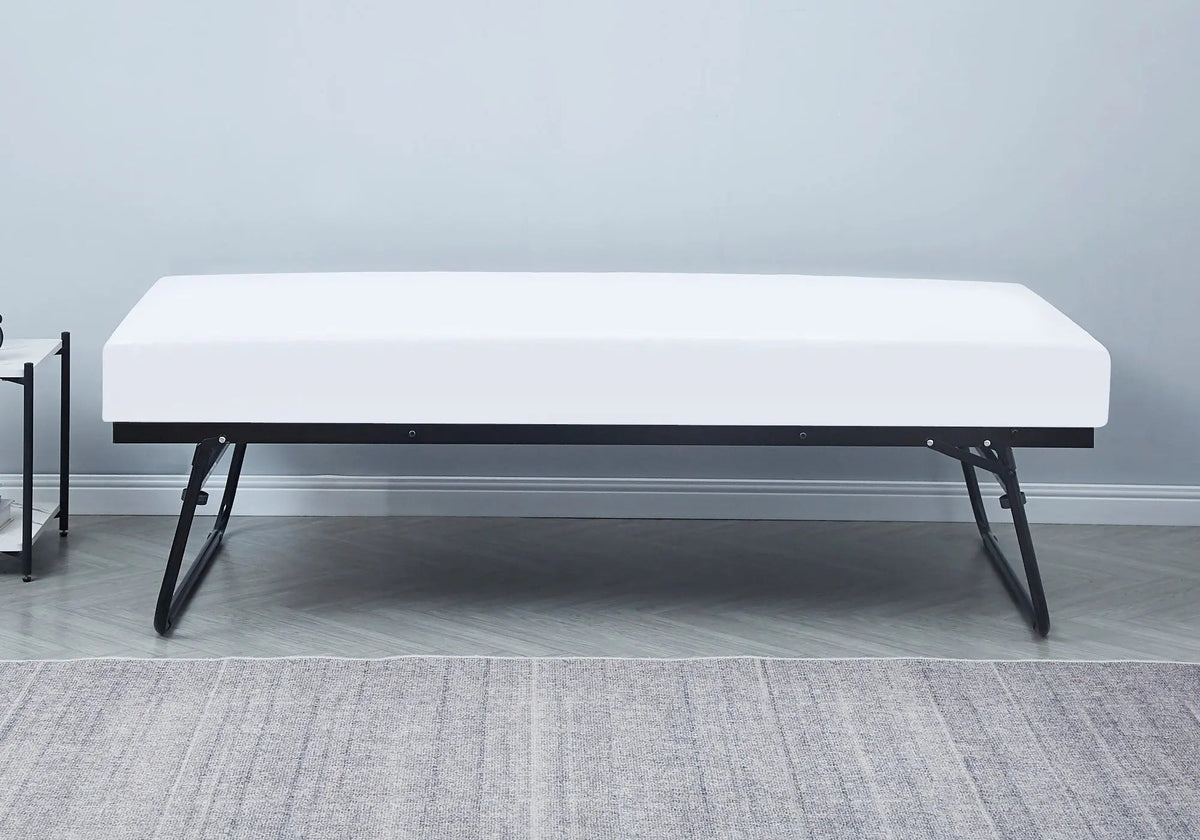 Lit simple en métal noir 90 cm pour chambre | Zelya