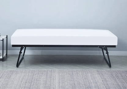 Lit simple en métal noir 90 cm pour chambre | Zelya