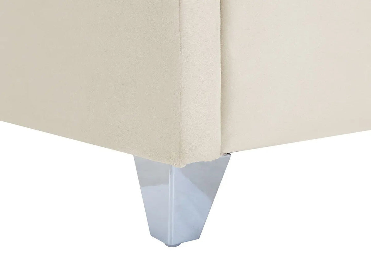Lit double king size beige capitonné | Velar