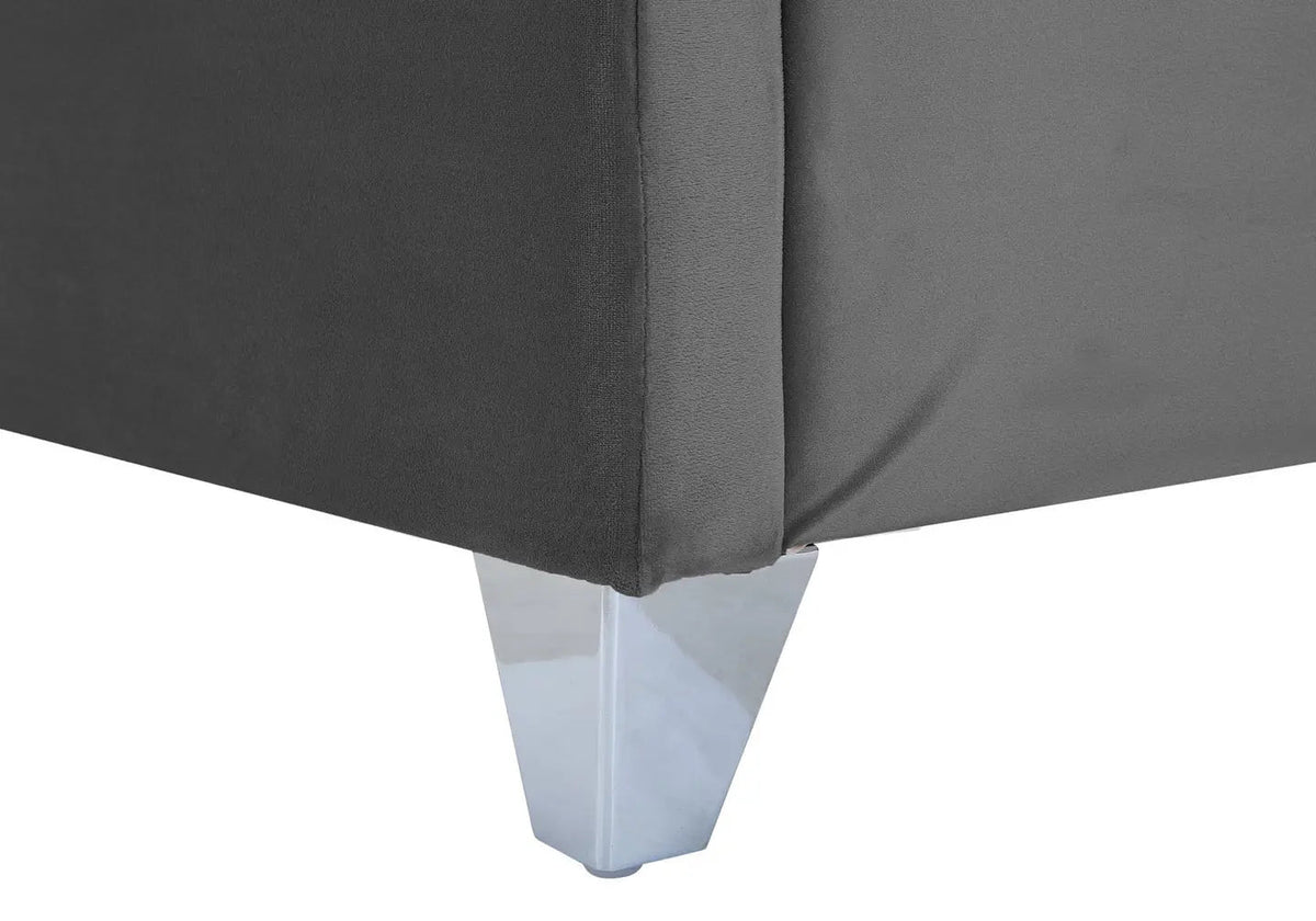 Lit king size 2 personnes gris capitonné | Velar