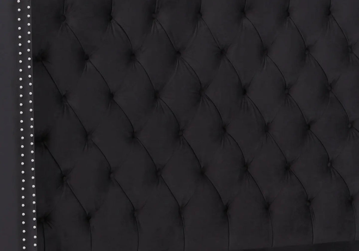Lit double king size noir capitonné | Velar