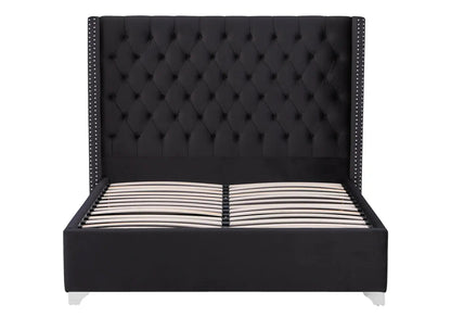 Lit double king size noir capitonné | Velar