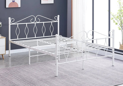 Lit en métal blanc moderne en 90, 140 et 160 cm | Kaelo