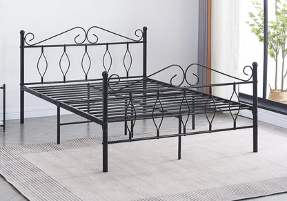 Lit en métal noir robuste pour chambre moderne | Kaelo