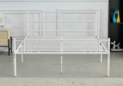 Cadre de lit en métal blanc 90x190 et 140x190 | Vesa