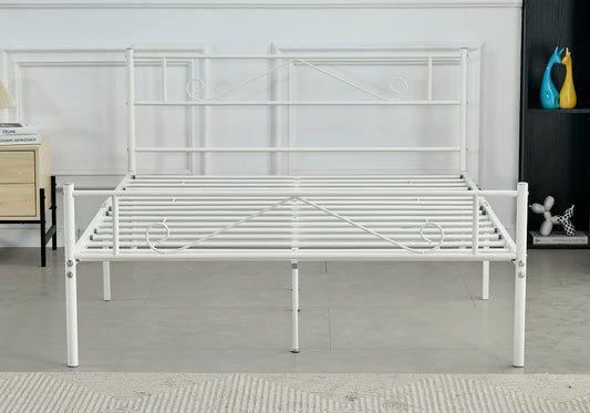 Cadre de lit en métal blanc 90x190 et 140x190 | Vesa