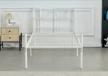 Cadre de lit en métal blanc 90x190 et 140x190 | Vesa