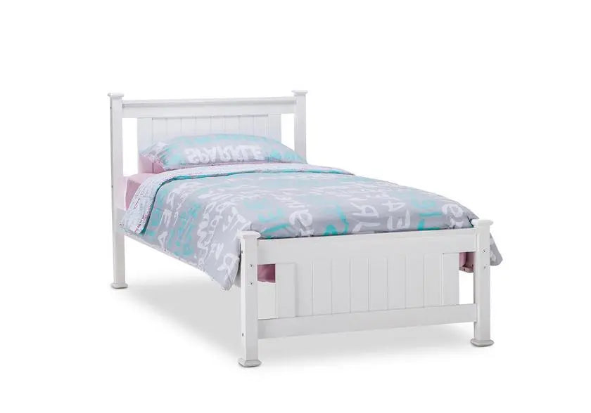 Lit simple bois blanc 90x190 cm pour chambre | Zeno