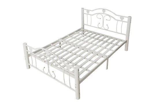 Lit simple en métal blanc pour chambre moderne | Ugo