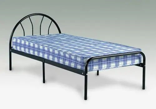 Lit simple 1 personne en métal noir 90x190 cm | Valo