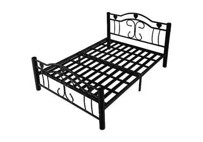 Lit simple en métal noir pour chambre moderne | Ugo