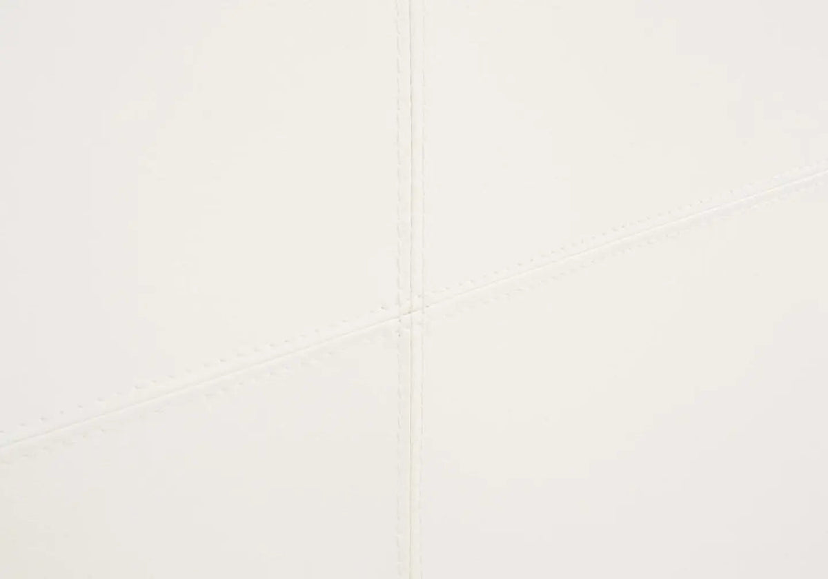 Cadre de lit simple simili cuir blanc moderne | Lido
