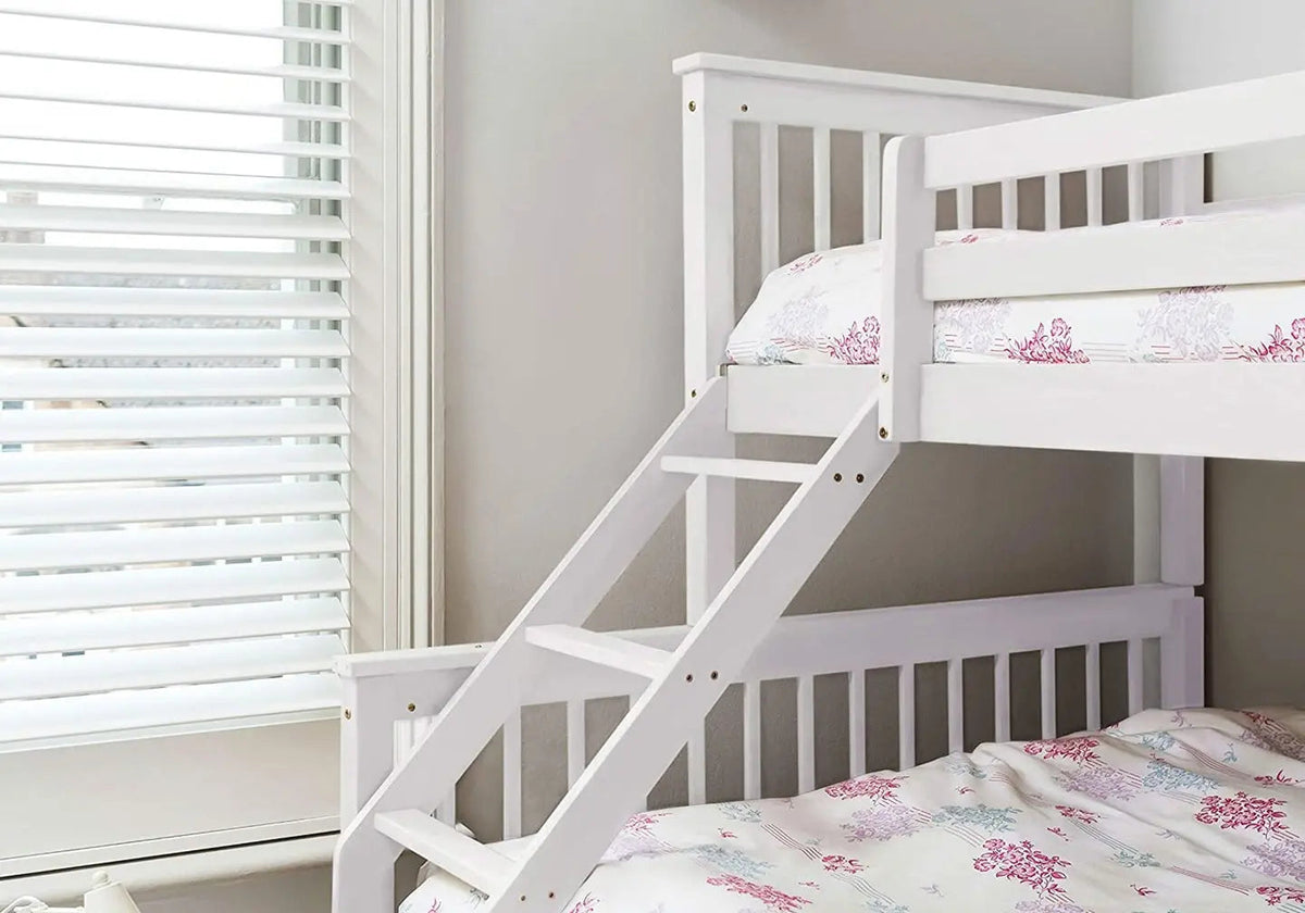 Lit superposé 2+1 places bois blanc pour enfant | Zeno