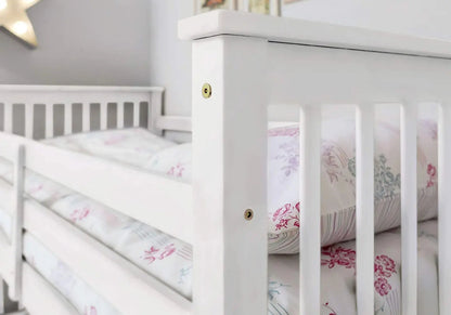 Lit superposé 2+1 places bois blanc pour enfant | Zeno