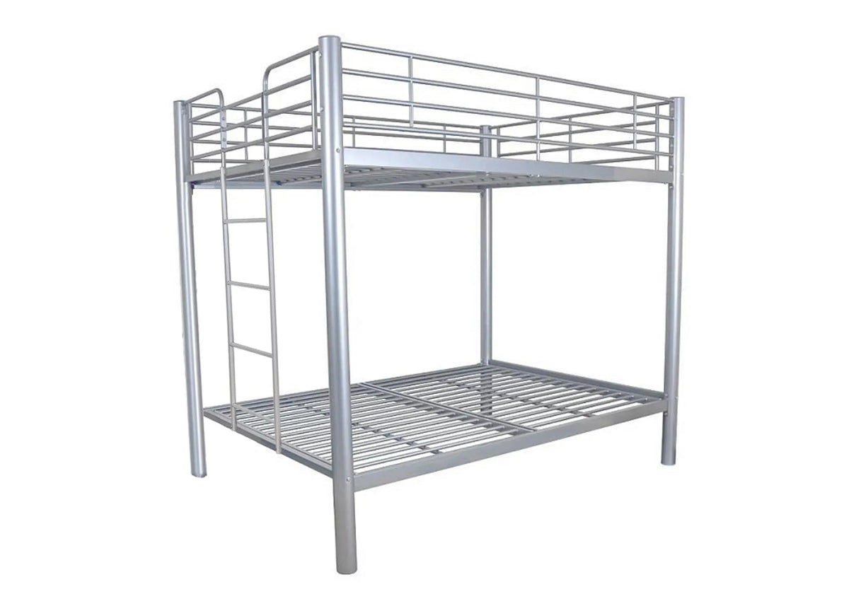Lit superposé 2x140x190 cm métal gris industriel | Calix