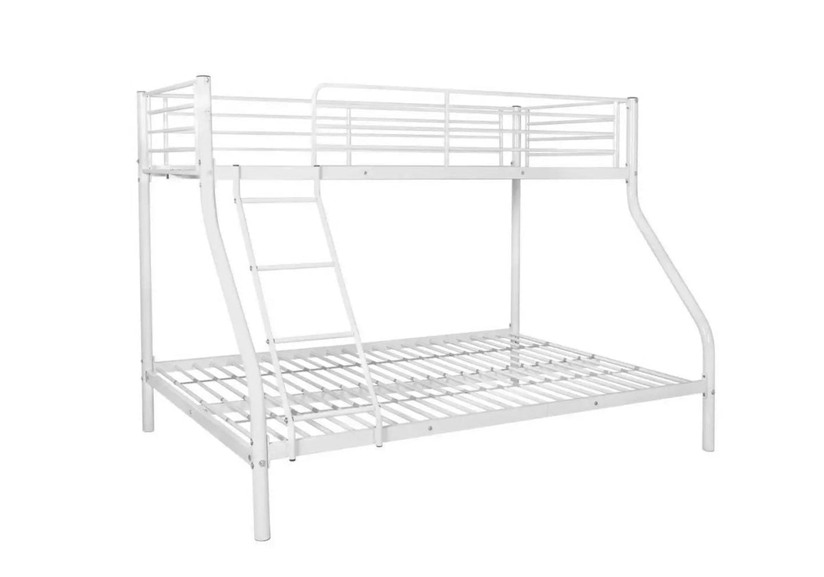 Lit superposé 3 places en métal blanc pour enfant | Soren