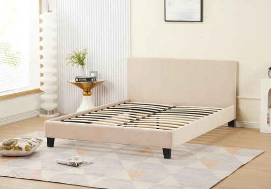 Lit en beige élégant et confortable | Kaelis