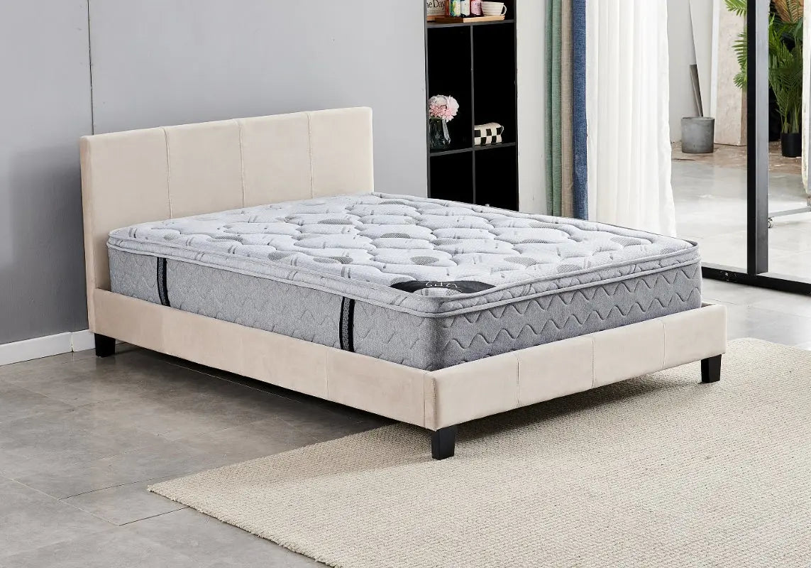 Lit en taupe moderne pour la chambre | Klaro