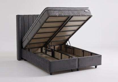Chambre enfant lit coffre armoire 160 anthracite | Tokyo