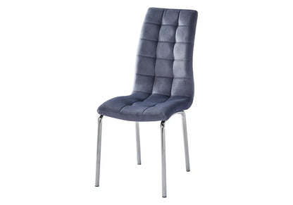 Lot de 6 chaises en gris capitonnées | Saga