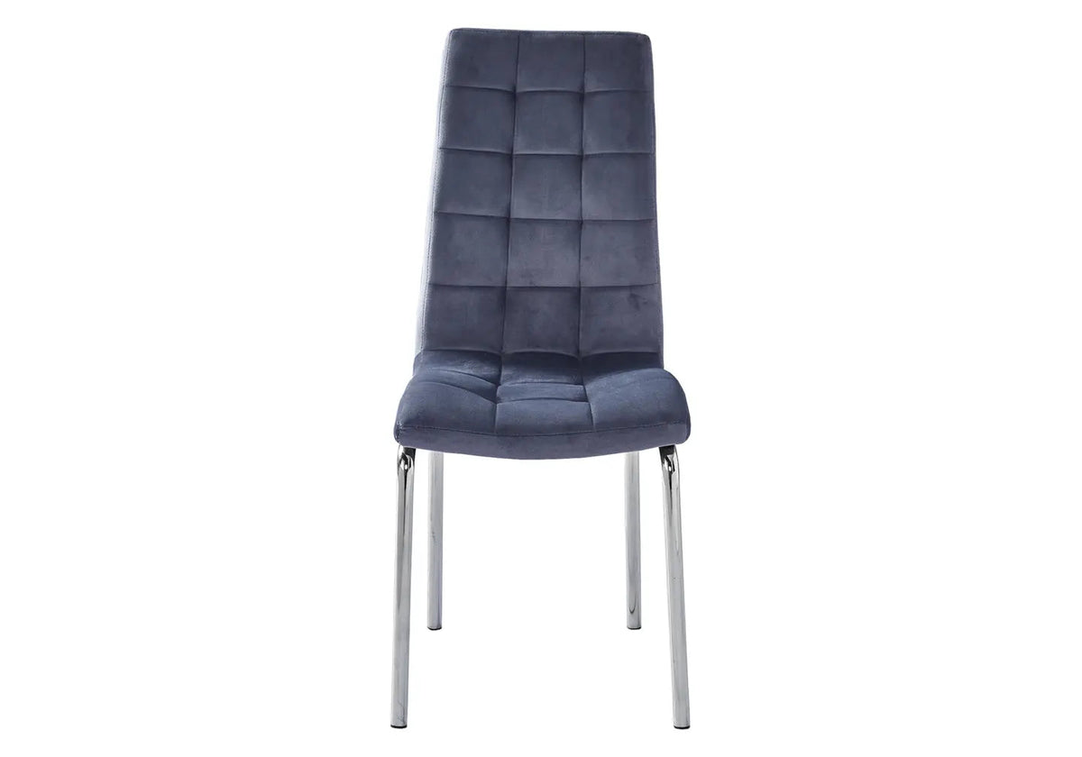 Lot de 6 chaises en gris capitonnées | Saga