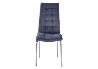 Lot de 6 chaises en gris capitonnées | Saga
