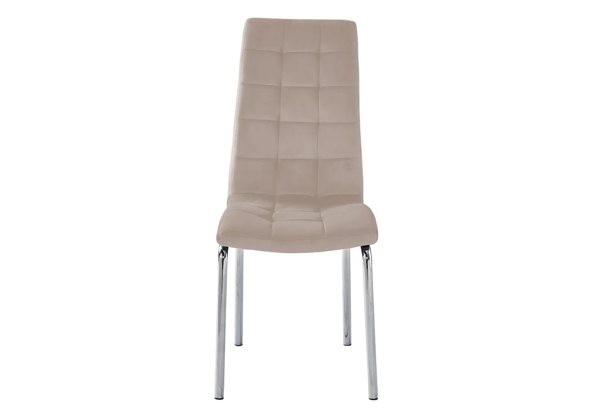 Lot de 6 chaises en taupe capitonnées | Saga