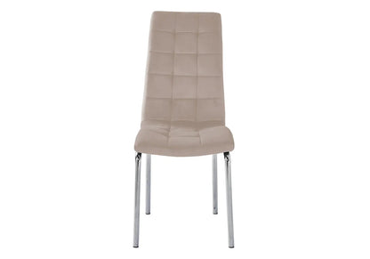 Lot de 6 chaises en taupe capitonnées | Saga