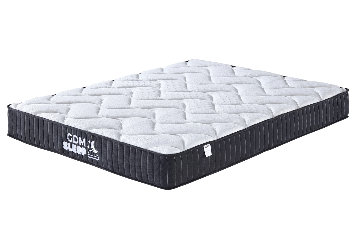 Ensemble lit coffre et matelas 2 places beige | Kova