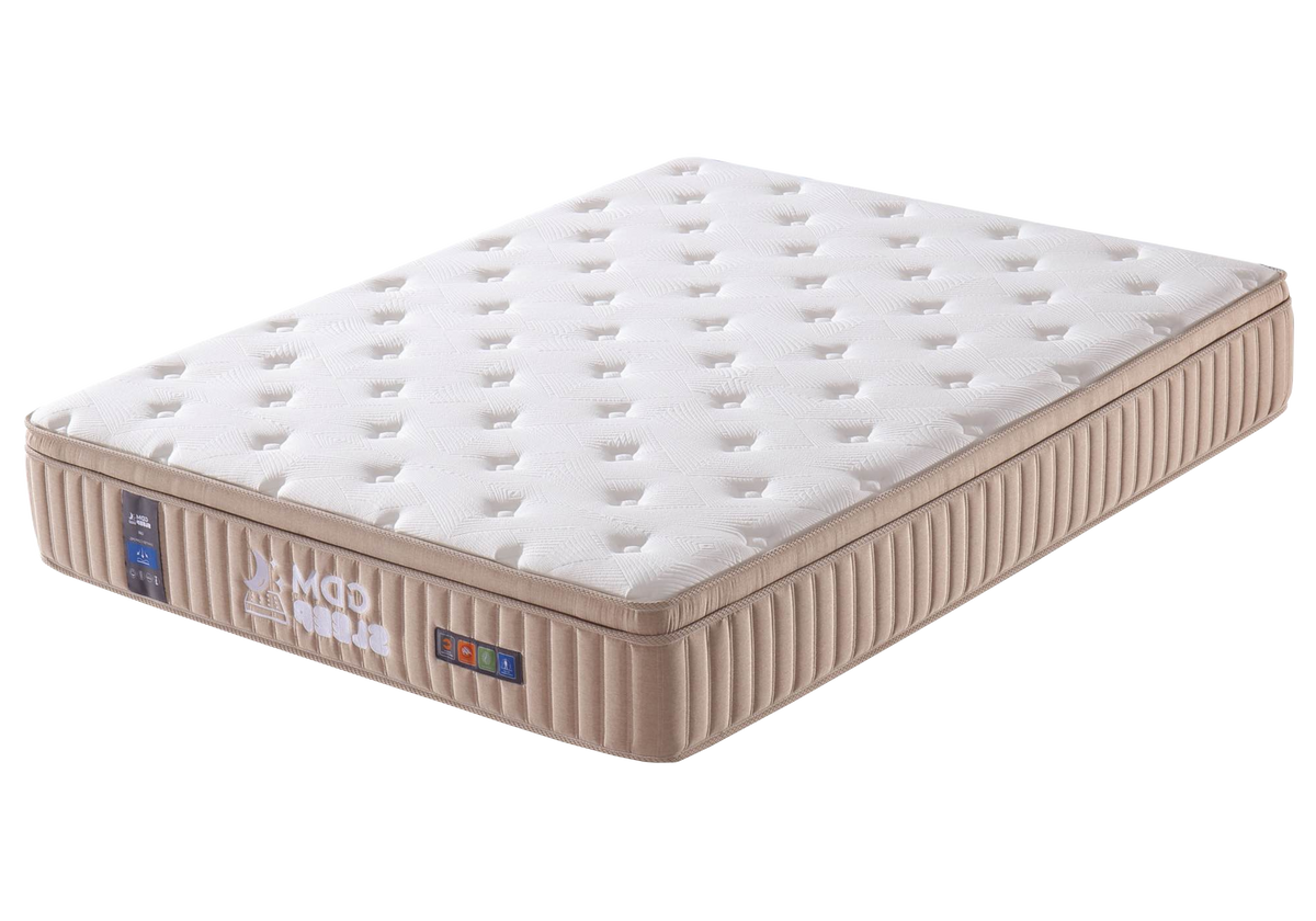Ensemble lit coffre chenille taupe et matelas | Nexa